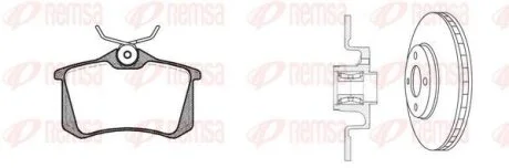 RENAULT К-кт гальм. колодки + диски SCENIC II (JM0/1) 1.9 D 06-08 REMSA 8263.26 (фото 1)