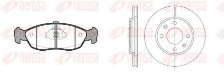 PEUGEOT К-кт гальм. колодки + диски 106 II (1A_, 1C_) 1.1 i 97-01, CITROEN SAXO (S0, S1) 1.5 D 96-03 REMSA 8461.02