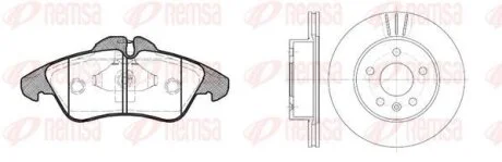 DB К-кт гальм. колодки + диски передн. Vito108-110D/113-114 96- REMSA 8578.00
