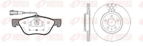 ALFA ROMEO К-кт гальм. колодки + диски 156 (932_) 2.4 JTD (932AXF00) 03-05 REMSA 8589.00 (фото 1)