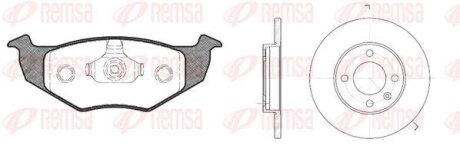 VW К-кт гальм. колодки + диски GOLF III Variant (1H5) 1.9 D 93-99, SEAT TOLEDO I (1L2) 1.9 D 91-99 REMSA 8609.03