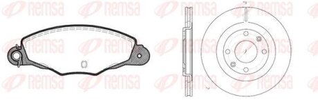 CITROEN К-кт гальм. колодки + диски передн.Berlingo 96-,BX,Xantia,Xsara,ZX,Peugeot 206,405,Partner REMSA 8659.01