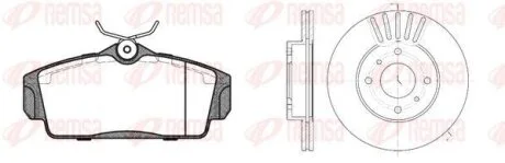 NISSAN К-кт гальм. колодки + диски ALMERA II (N16) 1.5 02-06 REMSA 8704.00 (фото 1)