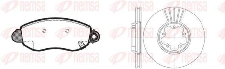 FORD К-кт гальм. колодки + диски TRANSIT 2.0TD 00- REMSA 8772.01 (фото 1)