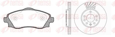 OPEL К-кт гальм. колодки + диски MERIVA A Мінівен (X03) 1.6 (E75) 03-10 REMSA 8774.07 (фото 1)