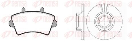 RENAULT К-кт гальм. колодки + диски перед. Master 98 II-Opel Movano 98- REMSA 8819.00