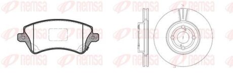 TOYOTA К-кт гальмівні колодки + диски Corolla 02- REMSA 8822.00