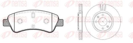 CITROEN К-кт гальмівні колодки + диски передн.Berlingo,C2,3,4,DS3,Peugeot 97- REMSA 8840.03