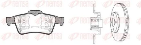 RENAULT К-кт гальм. колодки + диски Laguna 01- REMSA 8842.20 (фото 1)