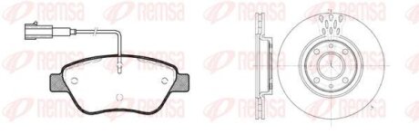 Fiat К-кт гальм. колодки + диски Doblo 1.3JTD 1.9JTD 1.4i 05- REMSA 8858.01