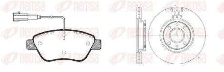 Fiat К-кт гальм. колодки + диски Doblo 1.3JTD 1.9JTD 1.4i 05- REMSA 8858.01
