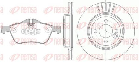 BMW К-кт гальм. колодки + диски передн.MINI Cooper,One 01- REMSA 8864.00