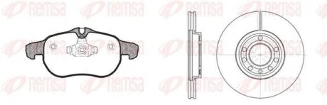 OPEL К-кт гальмівні колодки + диски передн.Vectra C, Astra H, Zafira B FIAT Croma 05- SAAB 9-3 REMSA 8888.00