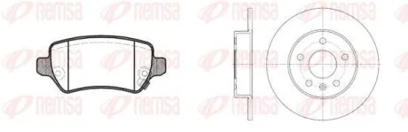 KIA К-т гальм (диски 6578.00 +колодки 0957.02) Venga 10-,Pro Ceed,Opel Astra G,H,Combo,Meriva,Zafira B REMSA 8957.00 (фото 1)