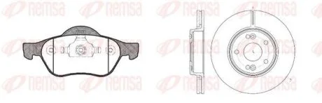 RENAULT К-кт гальм. колодки + диски Laguna II, Megane II, Scenic II REMSA 8962.00