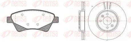 RENAULT К-кт гальм. колодки + диски Megane II, Kangoo 02- REMSA 8976.03 (фото 1)