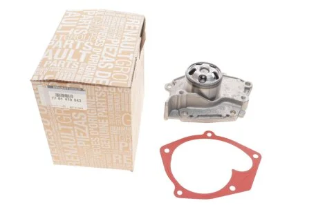 Помпа системи охолодження 2.0MPI 16V, 1.9DCI 8V, 1.8MPI 16V, 1.9DI-D 8V, 1.9DTI 8V, 1.9DI 8V Megane III 09-16, Megane II 03-09, Trafic 00-14, Scenic III 09-16, Scenic II 03-09, Laguna III 07-15, RENAULT 7701479043