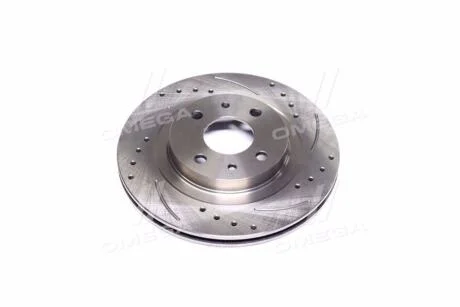 Диск гальмівний ВАЗ 2112 передній вентильований SPORT (з перфорацією та канавками) RIDER RD 2112-3501070