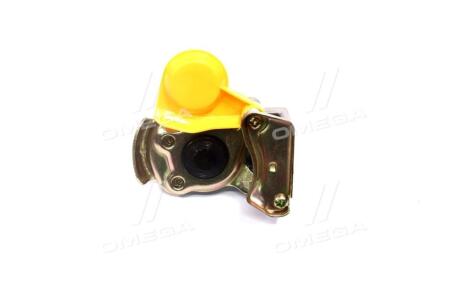 Головка з\'єднувальна тип PALM жовта M22x1,5 з відсікаючим клапаном RIDER RD 48014CB