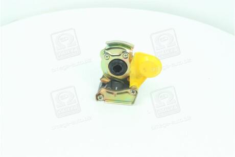 Головка з\'єднувальна тип PALM жовта M16x1,5 з відсікаючим клапаном RIDER RD 48014DA