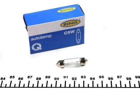Автолампа C5W 12V 5W S8.5d (пальчик 11x38 mm) Ring R239