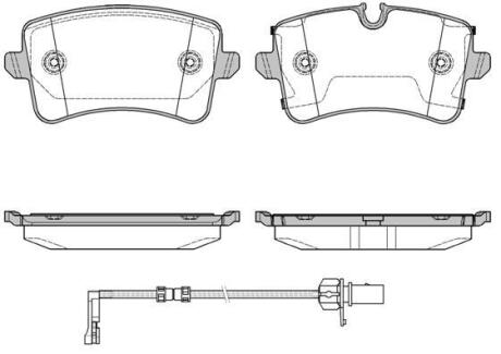 Тормозные колодки задние (17.3мм) (система TRW) Audi A8 D4 3.0TFSI quattro 10-18 ROADHOUSE 21343.20