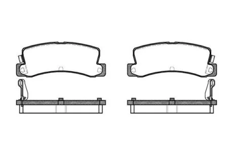 Гальмiвнi колодки, к-кт. (Колодки тормозные дисковые, к-кт.) ROADHOUSE 2214.04