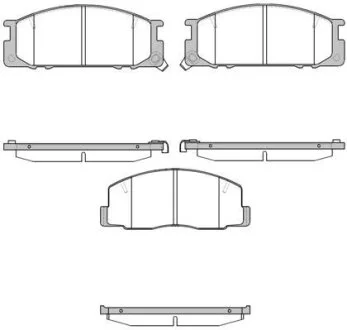 Комплект гальмівних накладок, дискове гальмо ROADHOUSE 230612