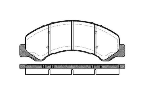 Комплект тормозных колодок, дисковый тормоз ROADHOUSE 276300