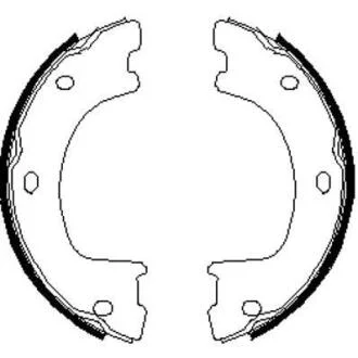 Колодки ручника, Sprinter 906-907 / VW Crafter, 2006>, (спарка), (в сборе) ROADHOUSE 4674.00