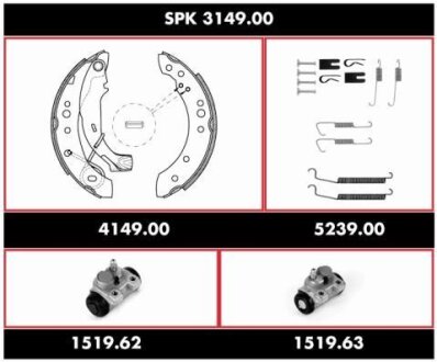 Гальмiвнi колодки, к-кт. ROADHOUSE SPK 3149.00
