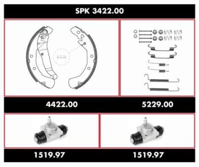 Гальмiвнi колодки, к-кт. ROADHOUSE SPK 3422.00