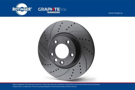 Диск гальмівний передній (кратно 2) Audi A3, TT, Q3 / Seat Leon, Skoda Octavia (05-) / VW Golf (05-) [312X50 перфор] ROTINGER RT 20312-GL T5