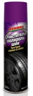 0.65л Очищувач-поліроль шин (аэроз) RUNWAY RW6127