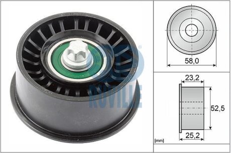 Ролик ГРМ Opel Combo 1.6 05- (паразитный) (52.5х25) 532047810, 0636420, 18181, GT35325 RUVILLE 55373