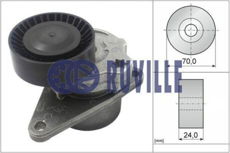 Акция Ролик ГРМ натяжний VOLVO V70 00-07, XC90 02-16, S60 00-09, V40 96-04, S80 98-05, S40 95-04, C70 96-05 RUVILLE 55545