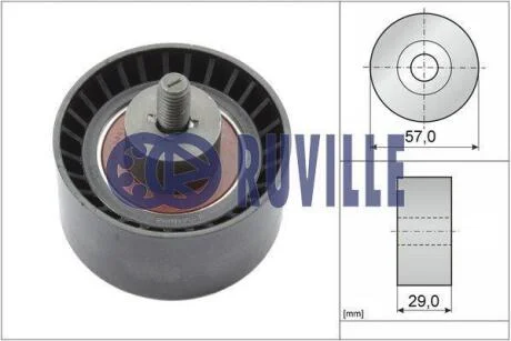57x8x29 Ролик паска приводного Fiat/Alfa Romeo/Lancia Lybra 1.4-2.0 95- RUVILLE 55851