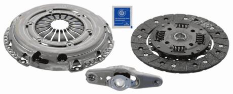 Комплект зчеплення з підшипником (220мм) SEAT ALTEA, ALTEA XL SKODA FABIA I, YETI VW BEETLE, CADDY ALLTRACK, CADDY ALLTRACK/MINIVAN, CADDY III, CADDY III/MINIVAN, CADDY IV 1.2-1.9D 09.02- SACHS 3000 950 067 (фото 1)
