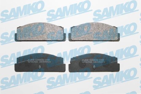 Комплект гальмівних накладок, дискове гальмо SAMKO 5SP002
