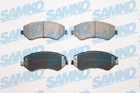 Комплект гальмівних накладок, дискове гальмо SAMKO 5SP1005