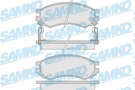 Комплект гальмівних накладок, дискове гальмо SAMKO 5SP1008