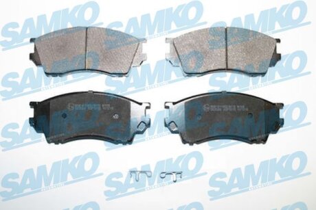 Комплект гальмівних накладок, дискове гальмо SAMKO 5SP1019
