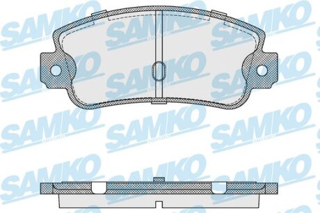 Комплект гальмівних накладок, дискове гальмо SAMKO 5SP106