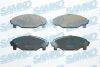 Комплект гальмівних накладок, дискове гальмо SAMKO 5SP1081 (фото 1)