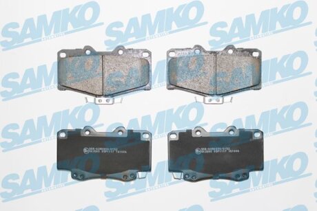 Комплект гальмівних накладок, дискове гальмо SAMKO 5SP1117