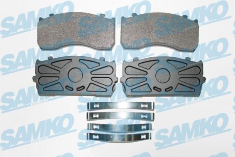 Комплект гальмівних накладок, дискове гальмо SAMKO 5SP1169
