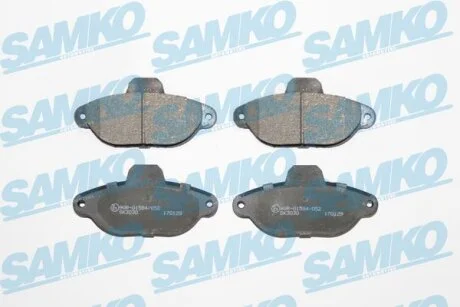 Комплект гальмівних накладок, дискове гальмо SAMKO 5SP1191