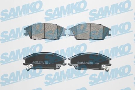 Комплект гальмівних накладок, дискове гальмо SAMKO 5SP1222