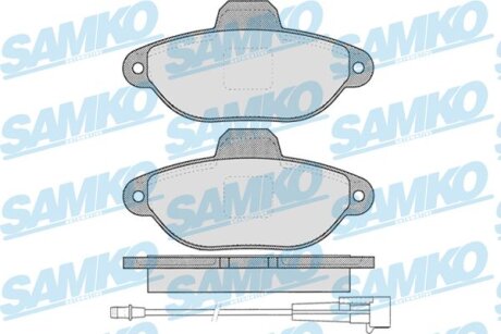Комплект гальмівних накладок, дискове гальмо SAMKO 5SP1262