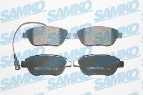 Комплект гальмівних накладок, дискове гальмо SAMKO 5SP1268